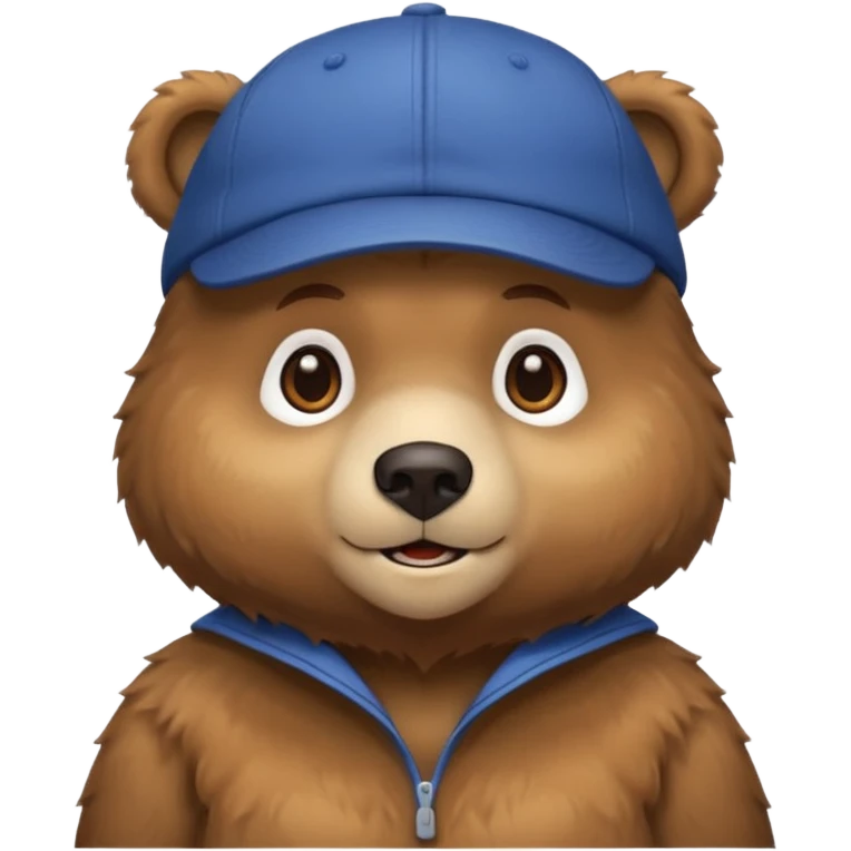 Bear with cap emoji