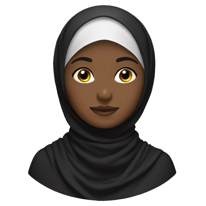 Black hijabi girl  emoji