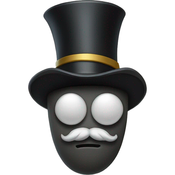 Boulder with a top hat and a monocle  emoji