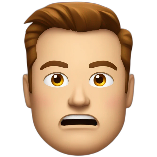 elon musk red color angry emoji
