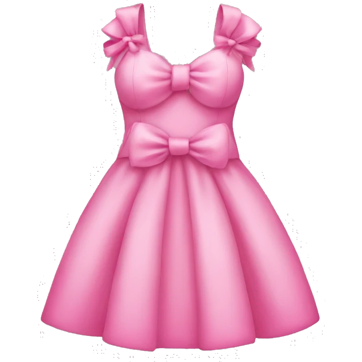 pink dress with bows  emoji