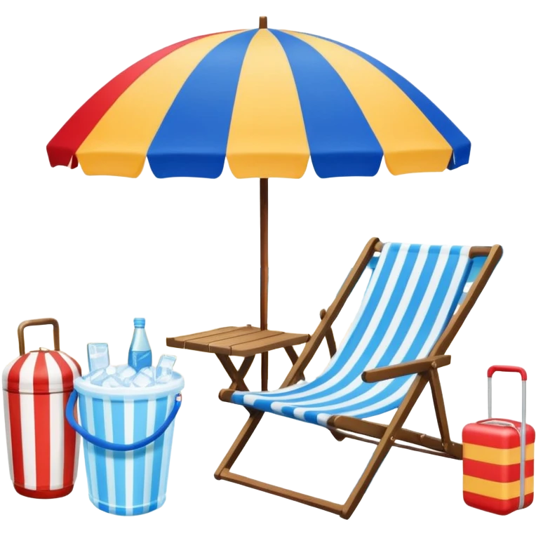 
beach vacation equipment emoji