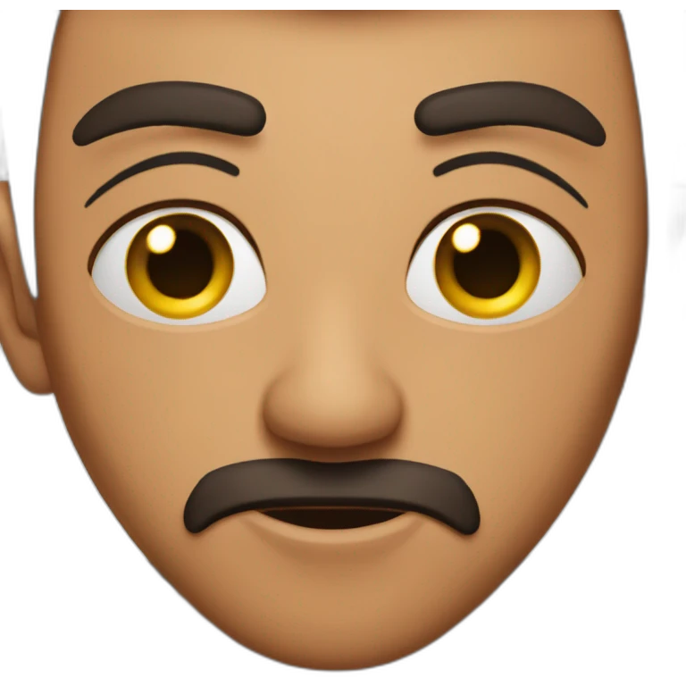 Disgusted indian guy with hazel eyes and buzzcut emoji
