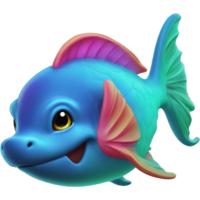 Dauphin rose fluo  emoji