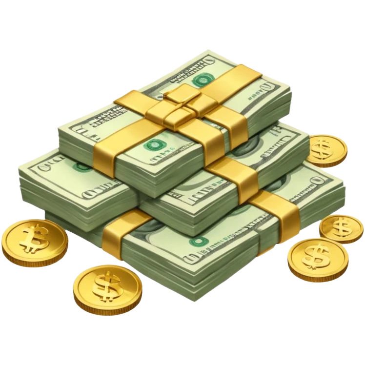 It's an image of money such as coins and bills, but there's only one or two  emoji
