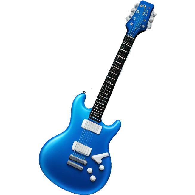 Blue electric guitar  emoji