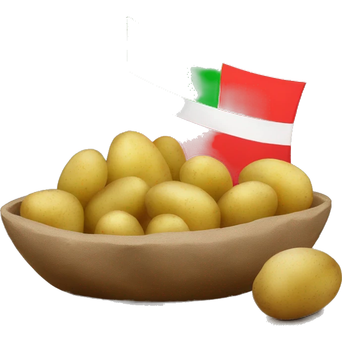 Lushkoshenko with potatoes and the flag of Belarusians  emoji