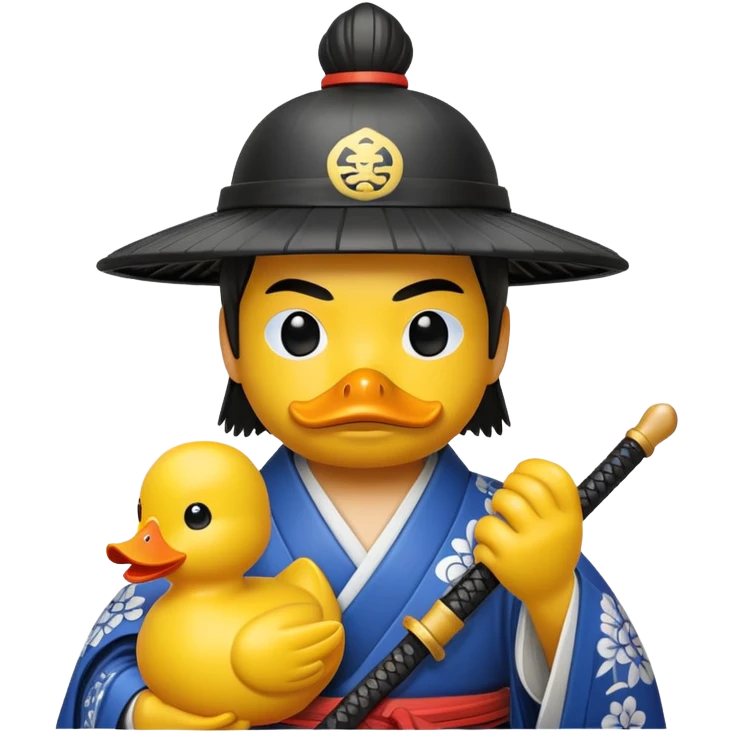 Samurai with rubber duck emoji