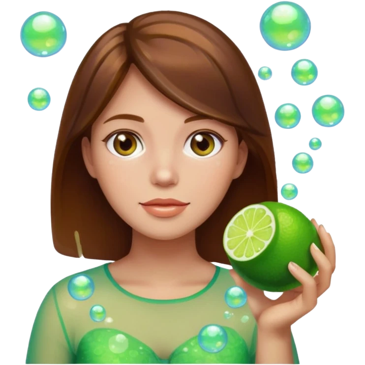 👩🏻‍🦱🫧✨️🍋‍🟩 emoji