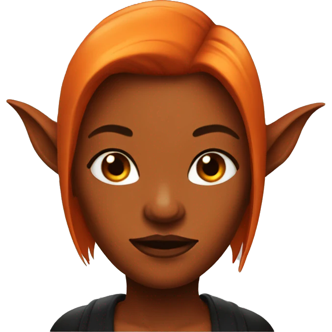 Devil woman with hair orange color  emoji