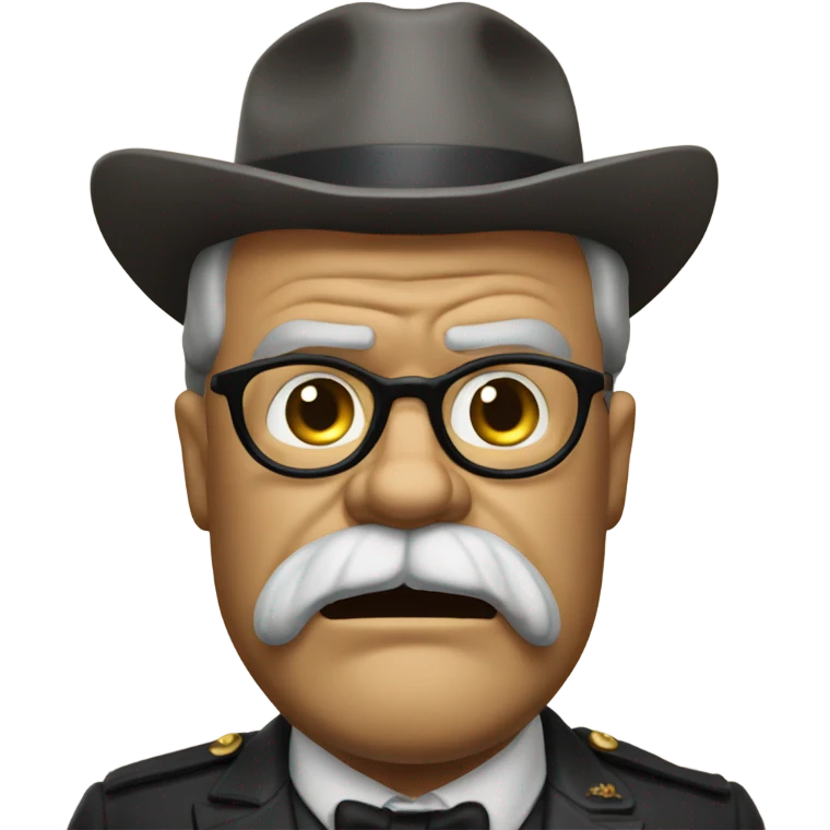 Theodore Roosevelt foaming at mouth emoji