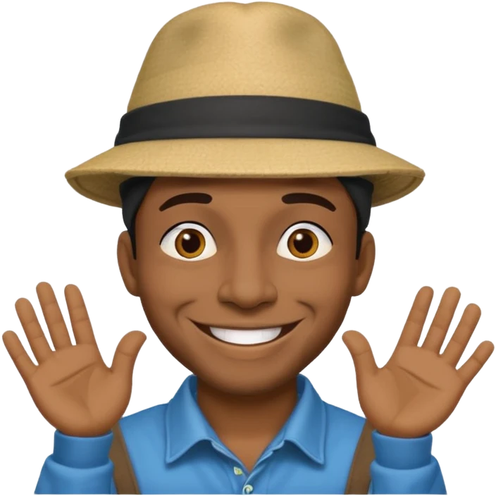 Street Puppet Performer black man emoji