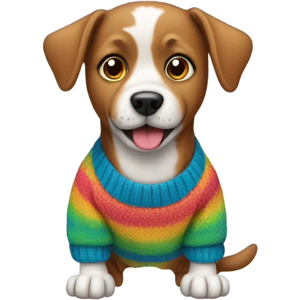 Dog with jumper  emoji