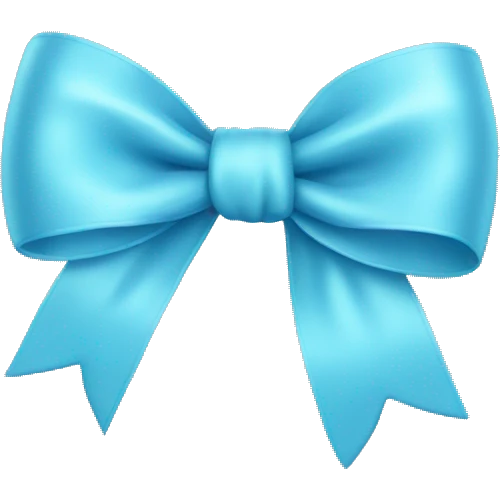 light blue bow emoji