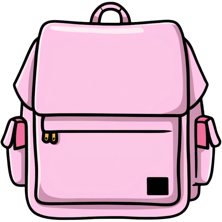 big pink explorer backpack emoji