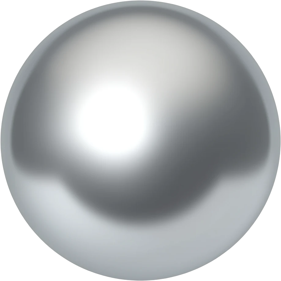 😨 3D metallic chrome color simple ball emoji emoji