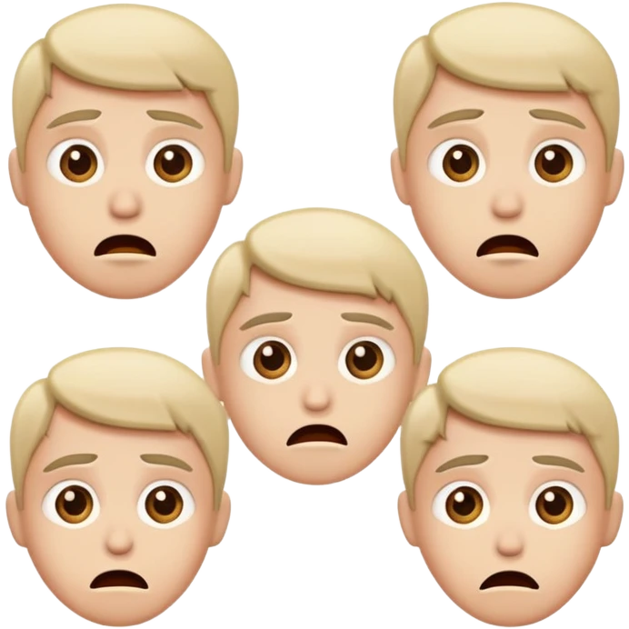 basic human emotions faces - happy, sad, angry, surprised, afraid emoji