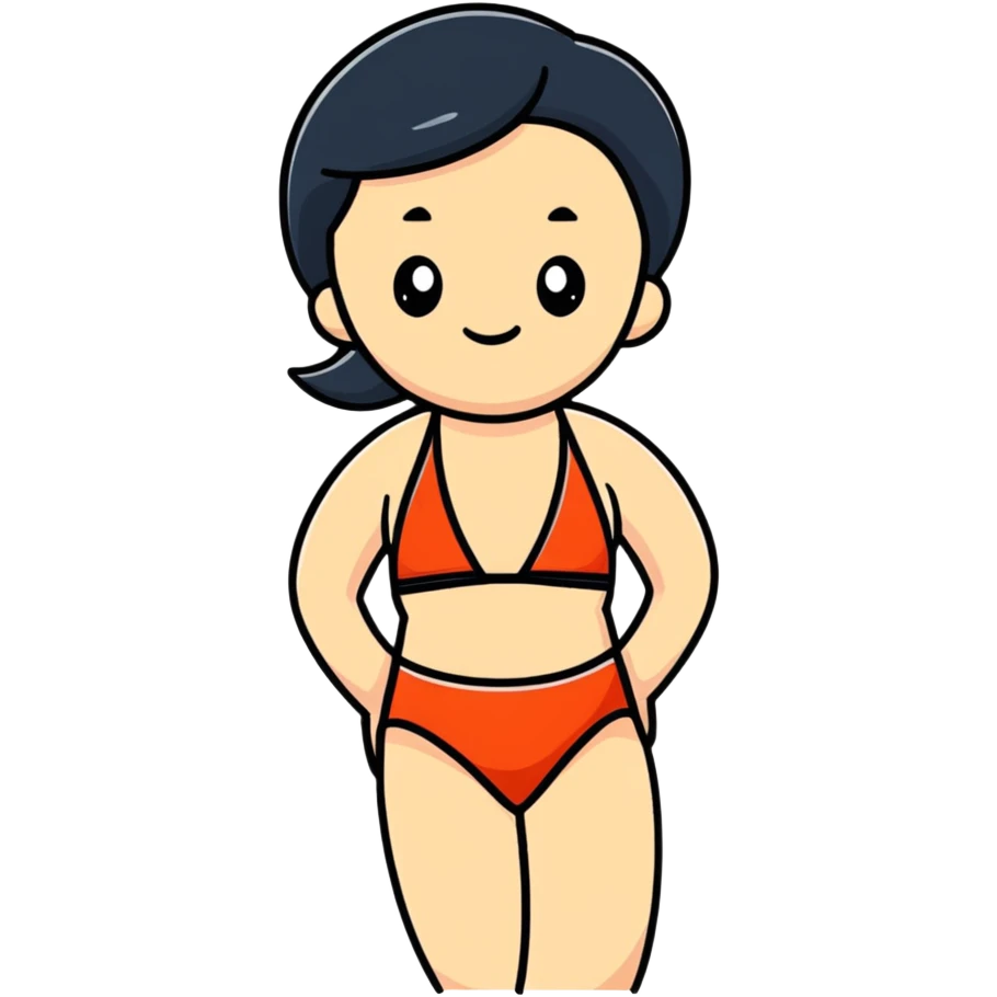 cartoon character in swimsuit emoji