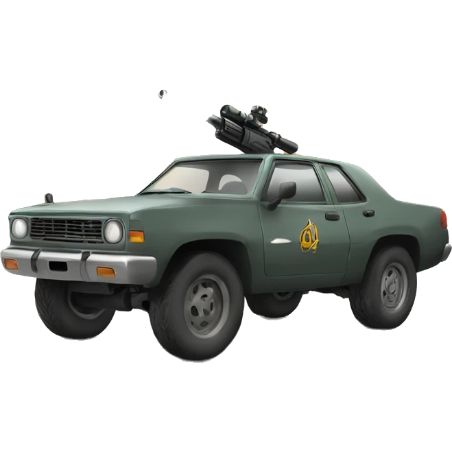 Car with machineguns emoji
