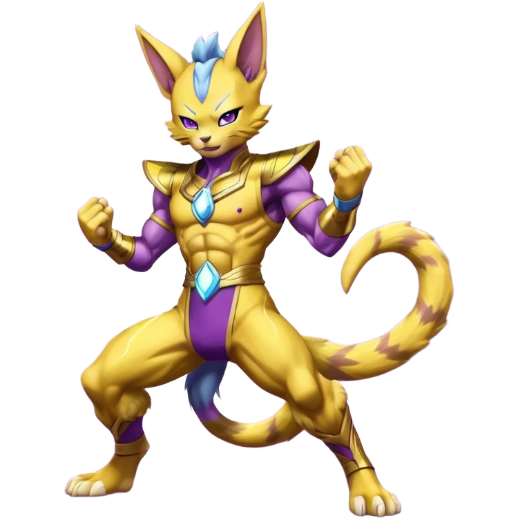 Beerus-Zeraora full body  emoji