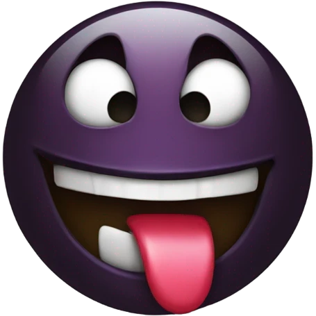 evil emoji with tongue emoji