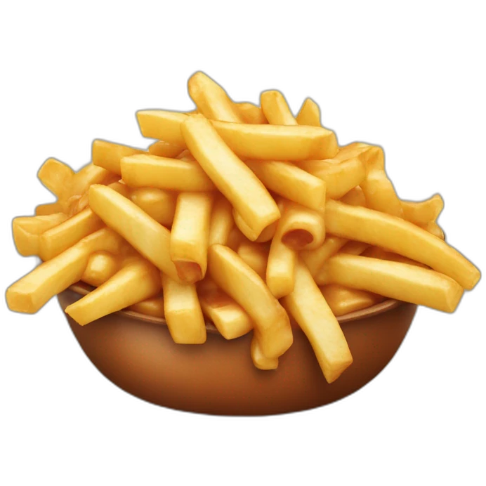 Poutine qui chevauche un ours  emoji