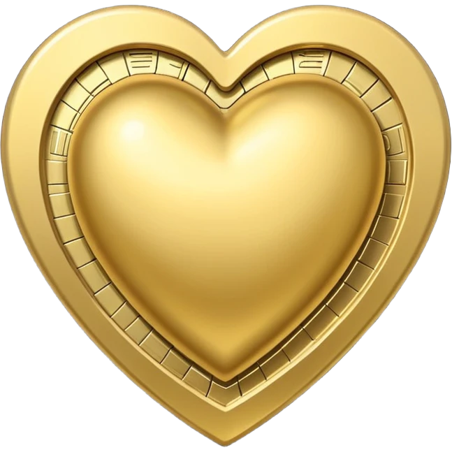 A golden heart with a money pattern around it emoji