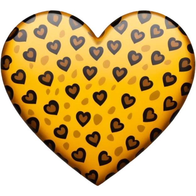 heart with leopard print emoji