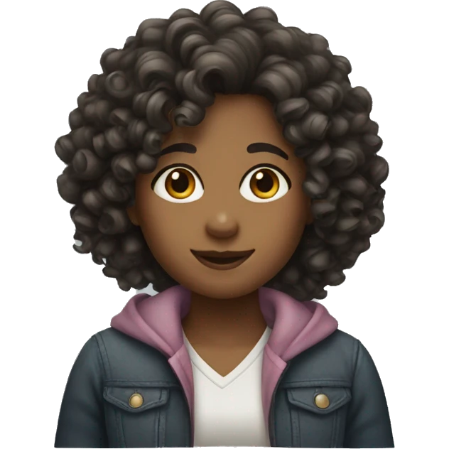 Curly hair girl  emoji