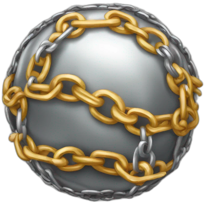 Ball of silver chainmail emoji
