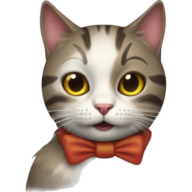 Cat with clown emoji
