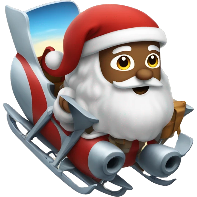Santa Clause riding plane  emoji