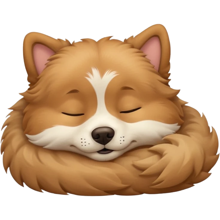 cute doggy sleeping emoji
