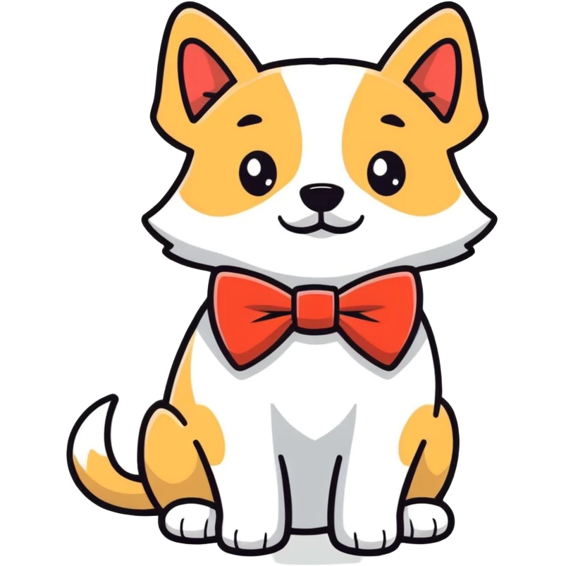 Dog with bow emoji