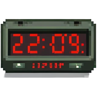 Digital clock showing 2:00 emoji