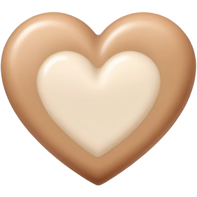 Pastel-coffee-color-heart emoji