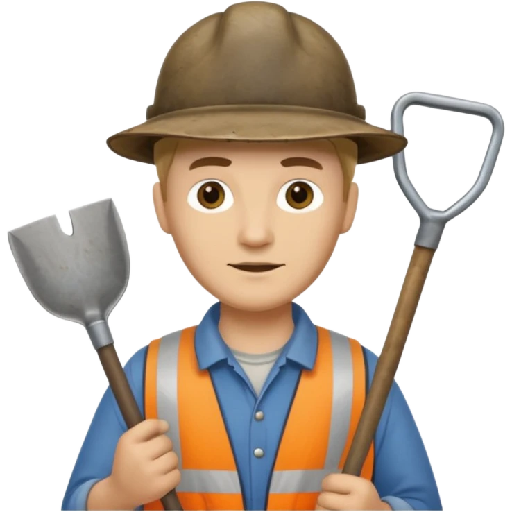 Field Digger with Shovel from Archaeology Team emoji