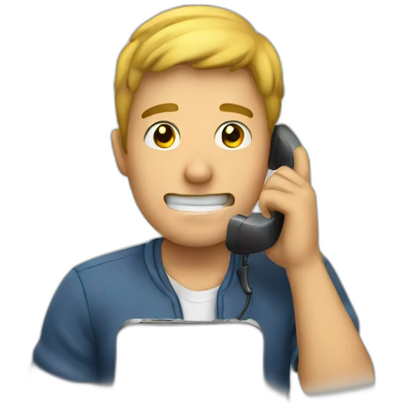 guy cheking phone emoji