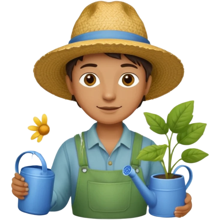 gardener holding watering pot emoji