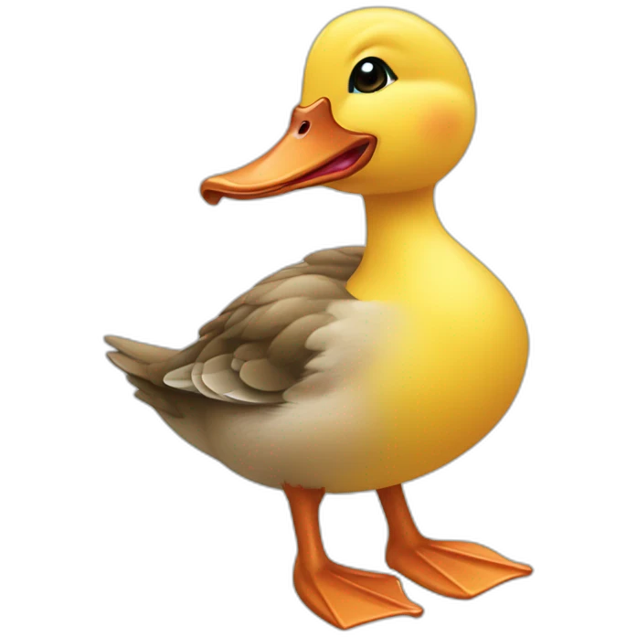 duckling using lipstick emoji