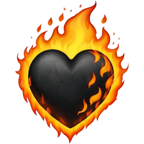 Black fire heart emoji  emoji