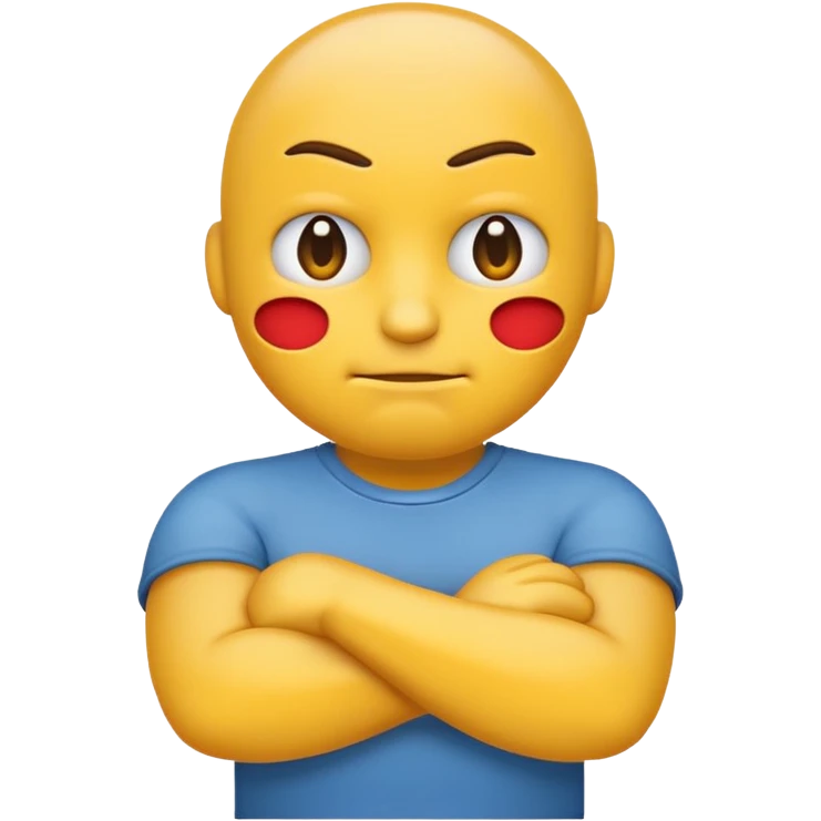 mad emoji with crossed arms emoji