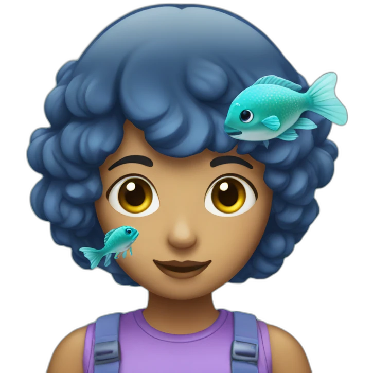 Girl with gellyfish emoji
