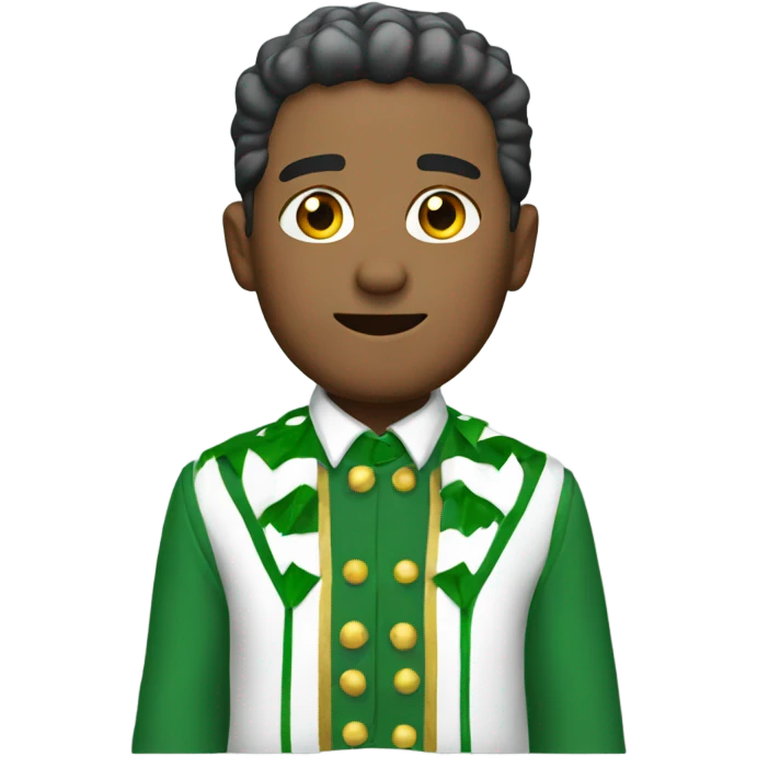 Jose with Christmas outfit emoji