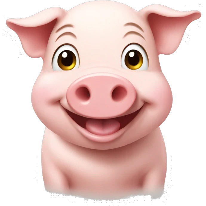 Happy pig emoji