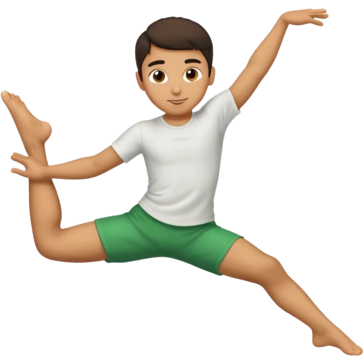 Italian boy doing a split emoji