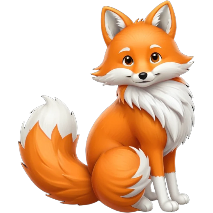 big fox tail emoji