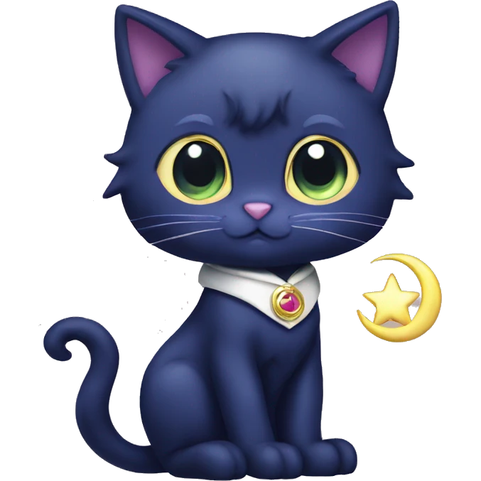 Sailor moon Luna cat  emoji