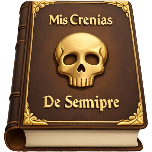 a book with the name "mis crencias de siempre" emoji
