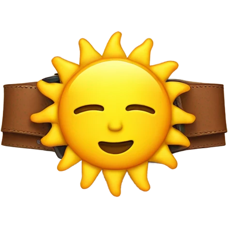 Sun wearing a belt emoji